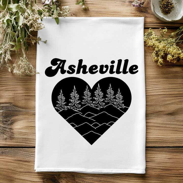 Asheville Heart - Kitchen Towels for wholesale by Moonlight Makers