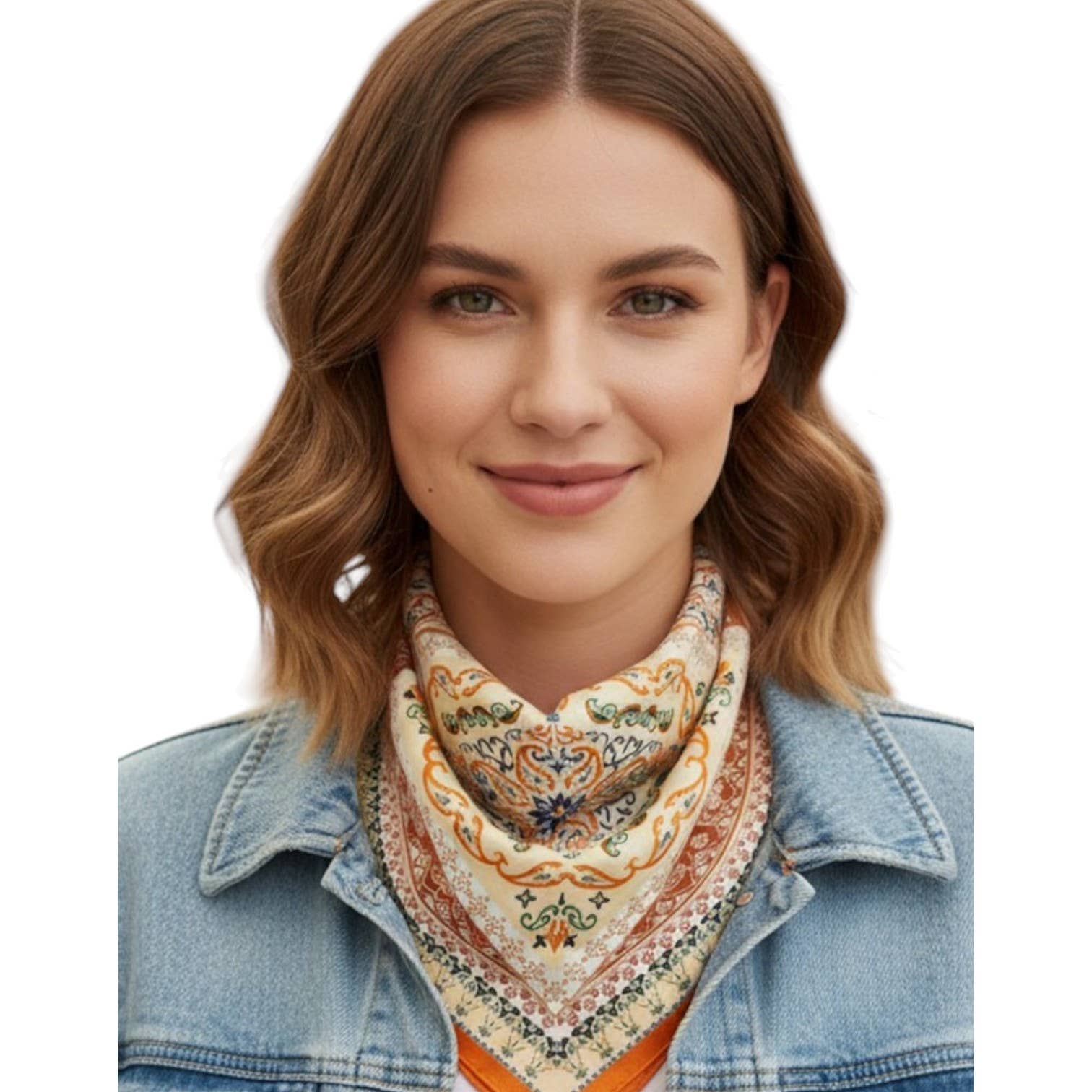LA Jewelry Plaza – Engroshandel Tørklæde - Dame – Orientalsk arabesk mønstret bandana firkantet tørklæde4