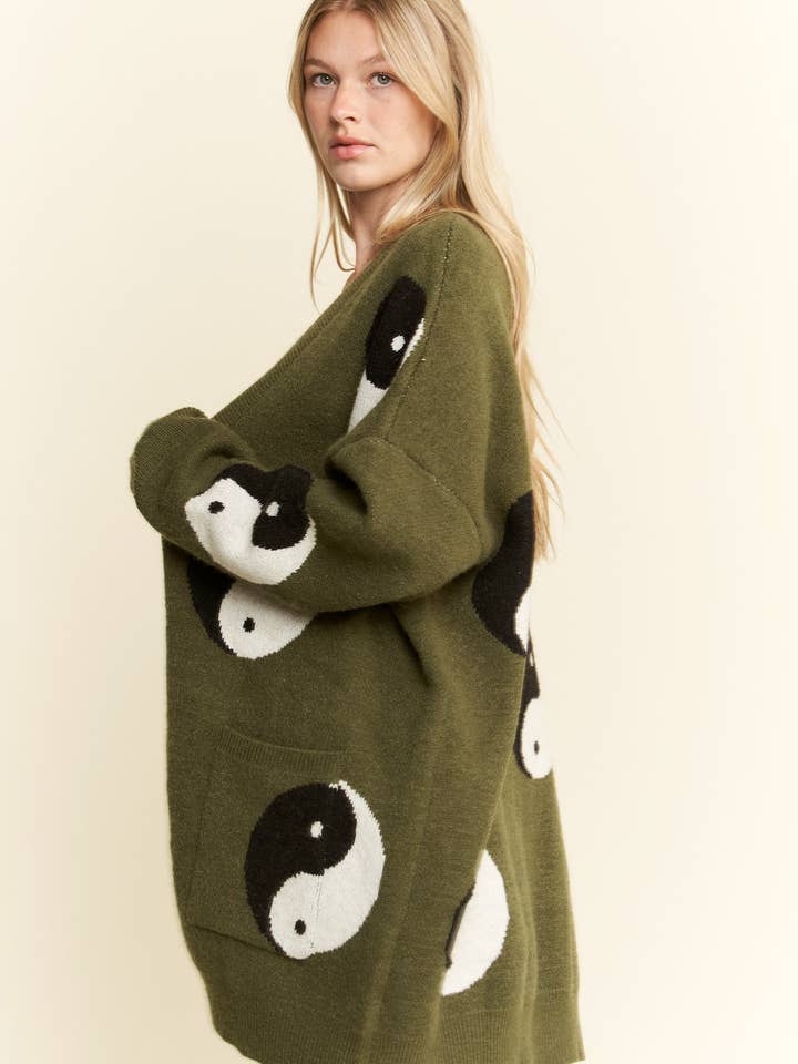 JADE BY JANE - Wholesale Cardigan - Women's - PLUS SIZE OVER SIZED YIN YANG CARDIGAN8