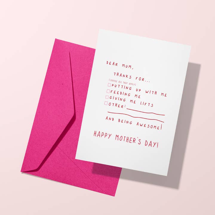 Dear Mum - Australian Designed Mother's Day Card for wholesale by Harry Bubble Paperie