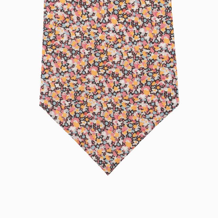 Le Colonel - Wholesale Necktie - Men's - Liberty Pepper tie orange / gray2