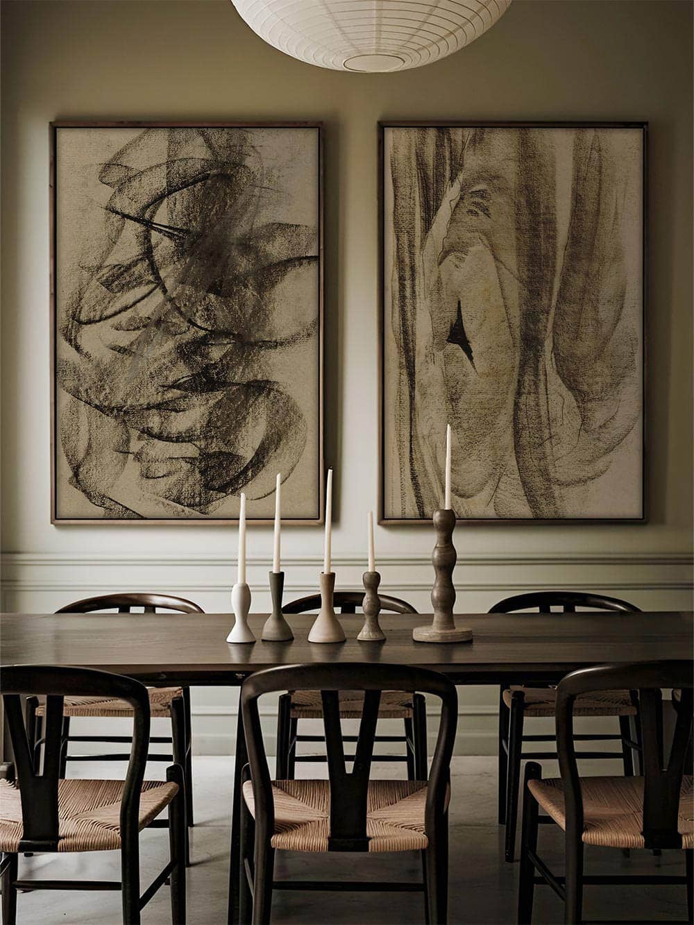 Modern Antique Prints - Wholesale Art Print - Vibrations in Sepia – Abstract Wabi-Sabi Art Print2