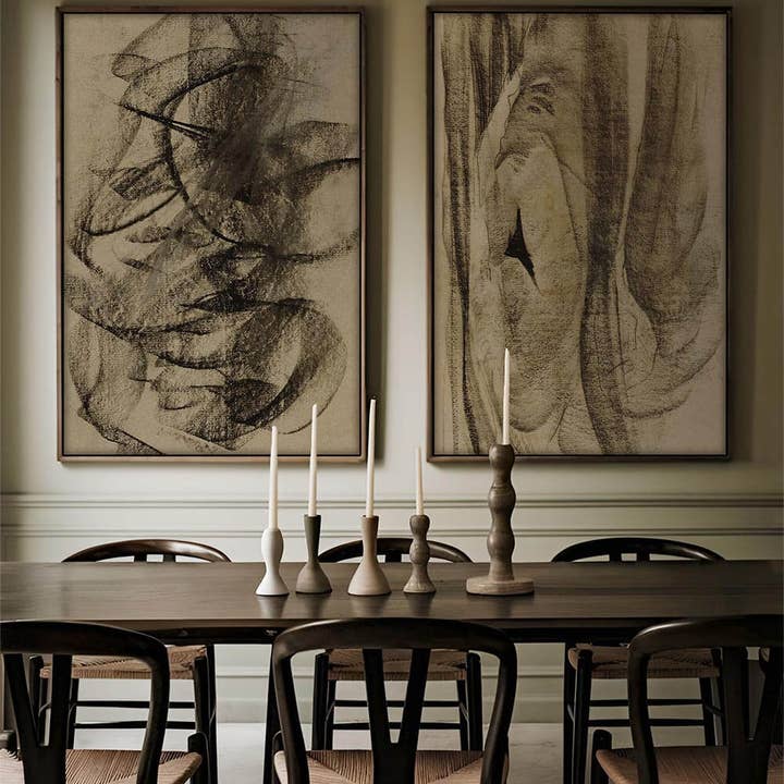 Modern Antique Prints - Wholesale Art Print - Vibrations in Sepia – Abstract Wabi-Sabi Art Print2