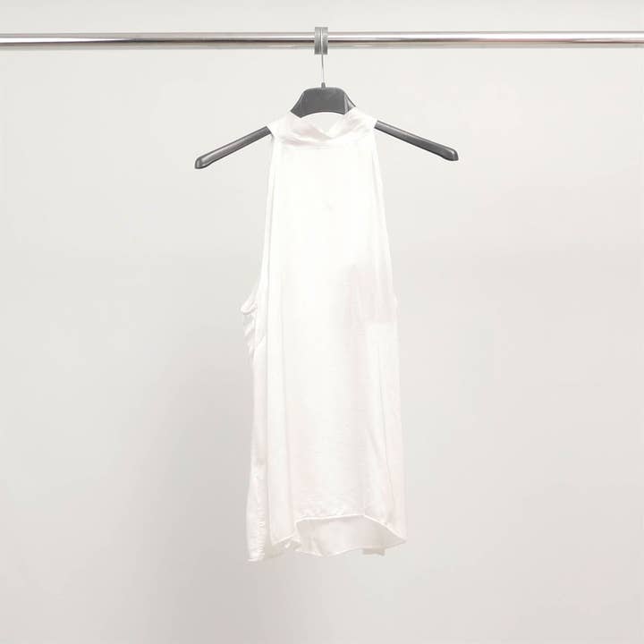 Cecile Wang - Wholesale Blouse - Women's - Sleeveless high-neck top in viscose TDM18809-31