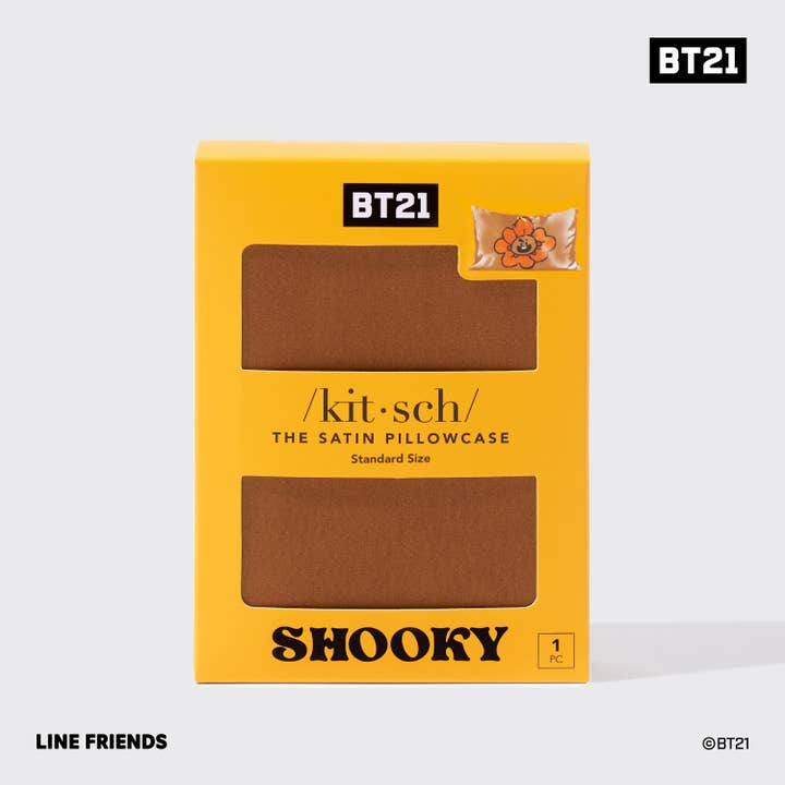KITSCH - Venta al por mayor Fundas de almohada - Funda de almohada BT21 x Kitsch satinada estándar - Shooky
