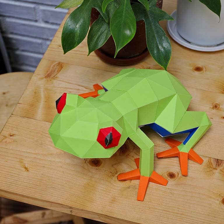 PAPERCRAFT WORLD – wholesale DIY craft kit – Frog 3D Unique Table Lamps Origami Model9