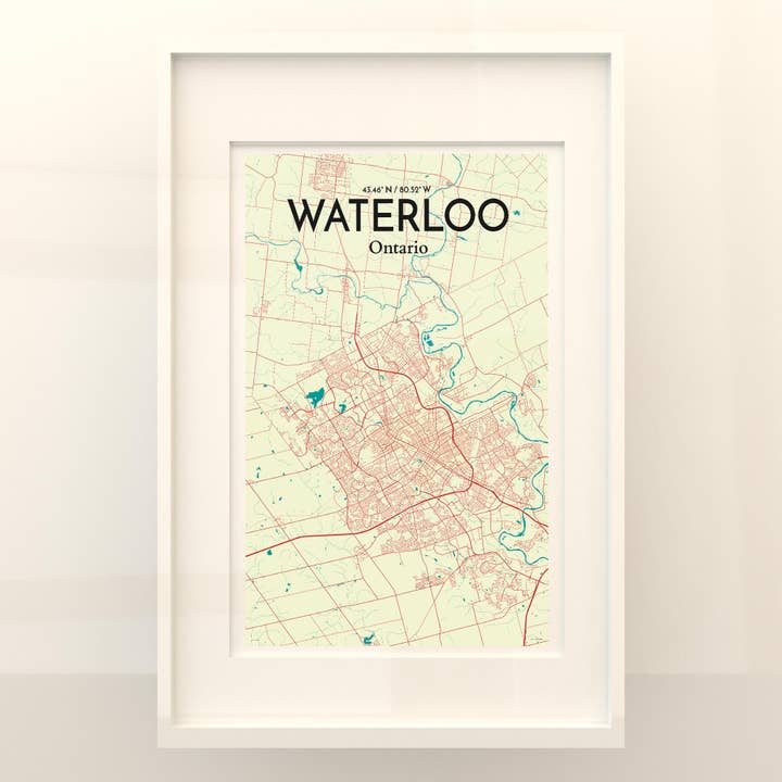 OurPoster.com - Wholesale Poster - Waterloo City Map Poster1