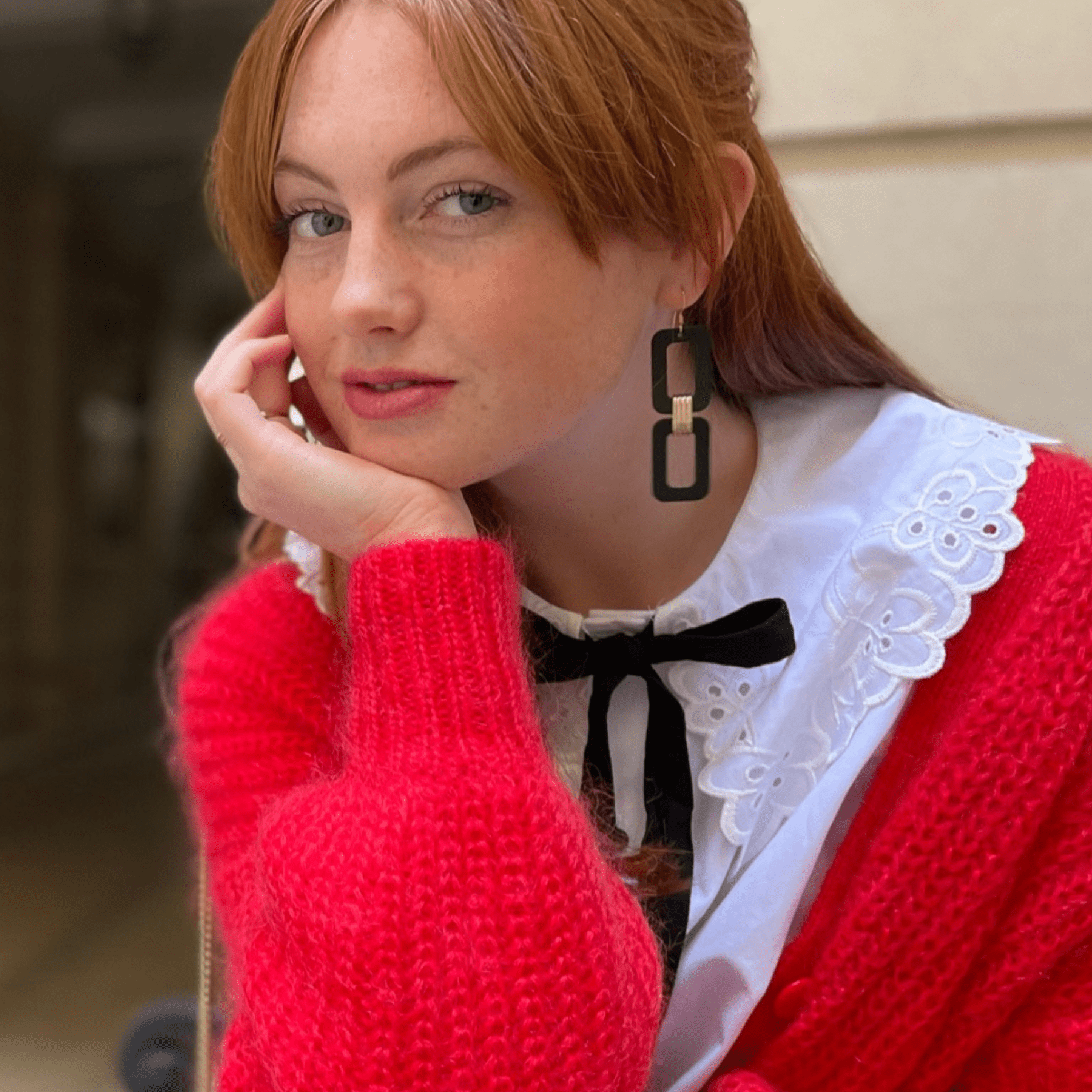 Nickel and Suede - Wholesale Dangle Earrings - Black Blakely3