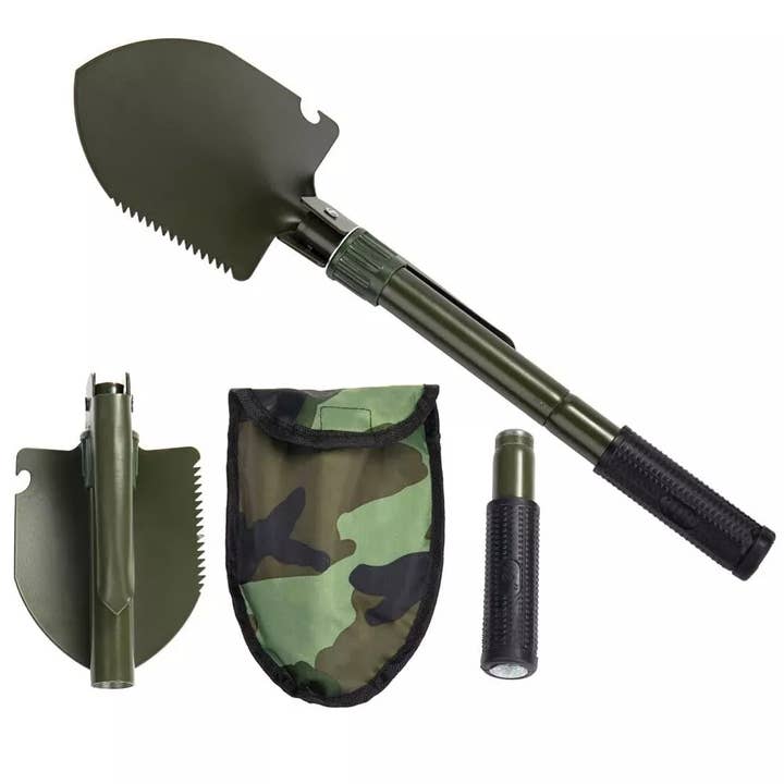 Tsyware - Wholesale Garden Tool - Mini Foldable Military Folding Shovel 7-in-1 Multi-Function9
