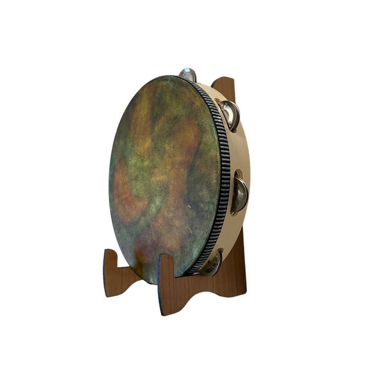 inRhythm - Vendita all'ingrosso Scultura - Tamburello verde da 10" con espositore illuminato opzionale