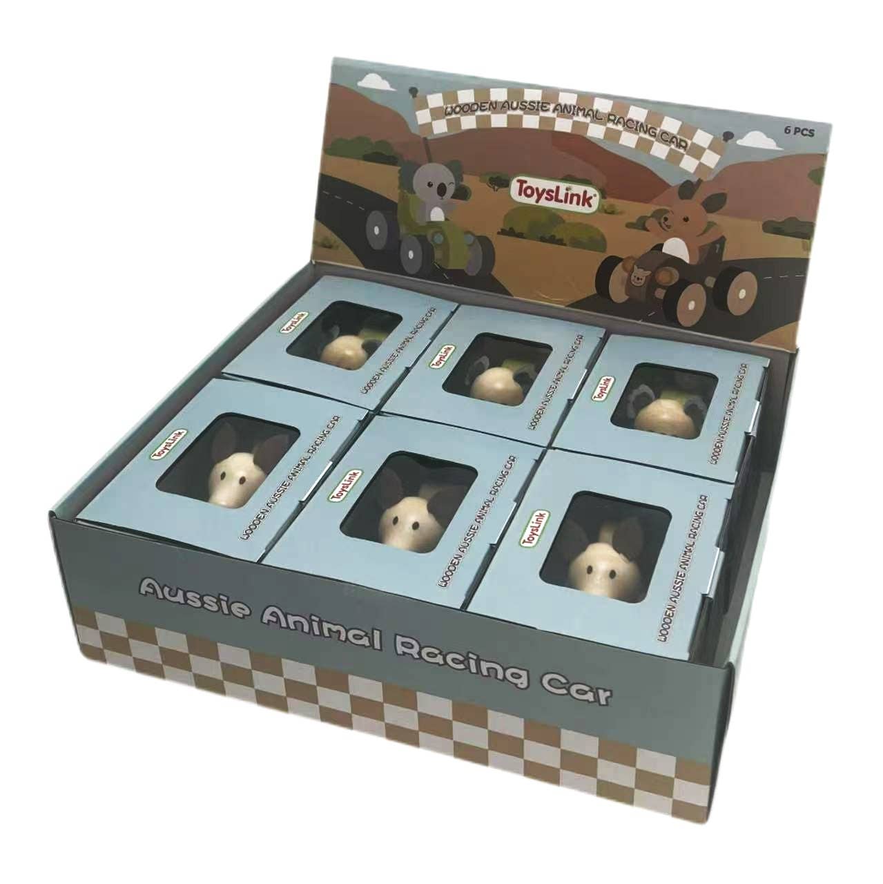 ToysLink – wholesale Toy car/truck – Child – Wooden Koala & Kangaroo Wheelie Car3