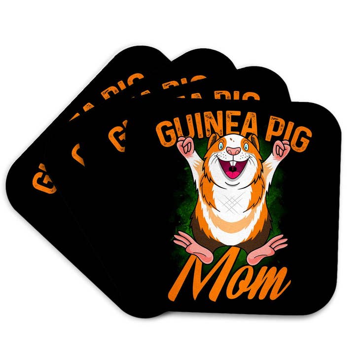 3dRose - Vente Sous-verre - 3dRose, Cochon d'Inde Porcelet Maman avec Fond Vert Maman Mère, Dessous de Verre7