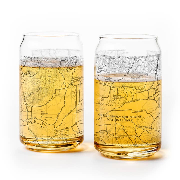 Black Lantern - Wholesale Drinking Glass/Cup - Great Smoky Mountains National Park Can Glasses