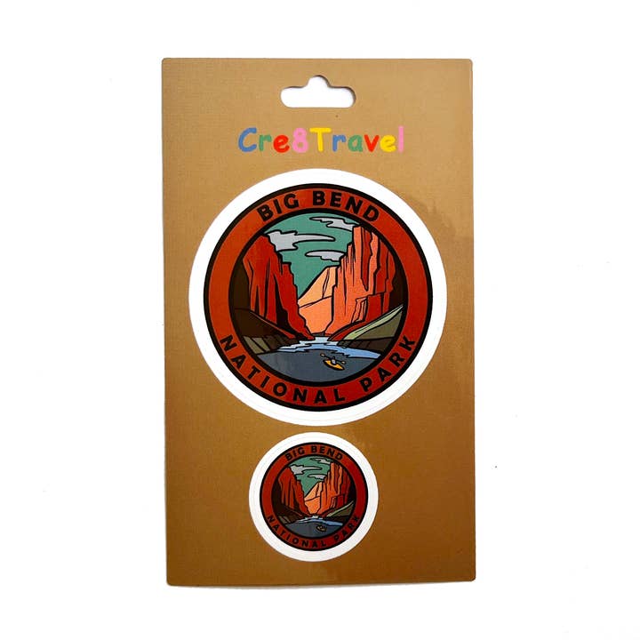 Big Bend National Park Sticker Pack – 2 Vinyl Stickers for wholesale by Cre8Travel