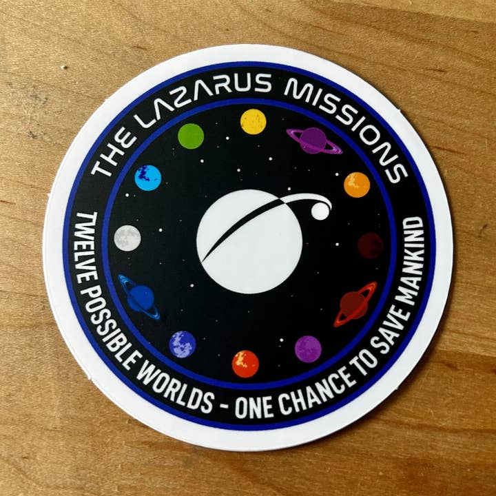 Lazarus Missions Sticker for wholesale by Red Planet Resorts LLC