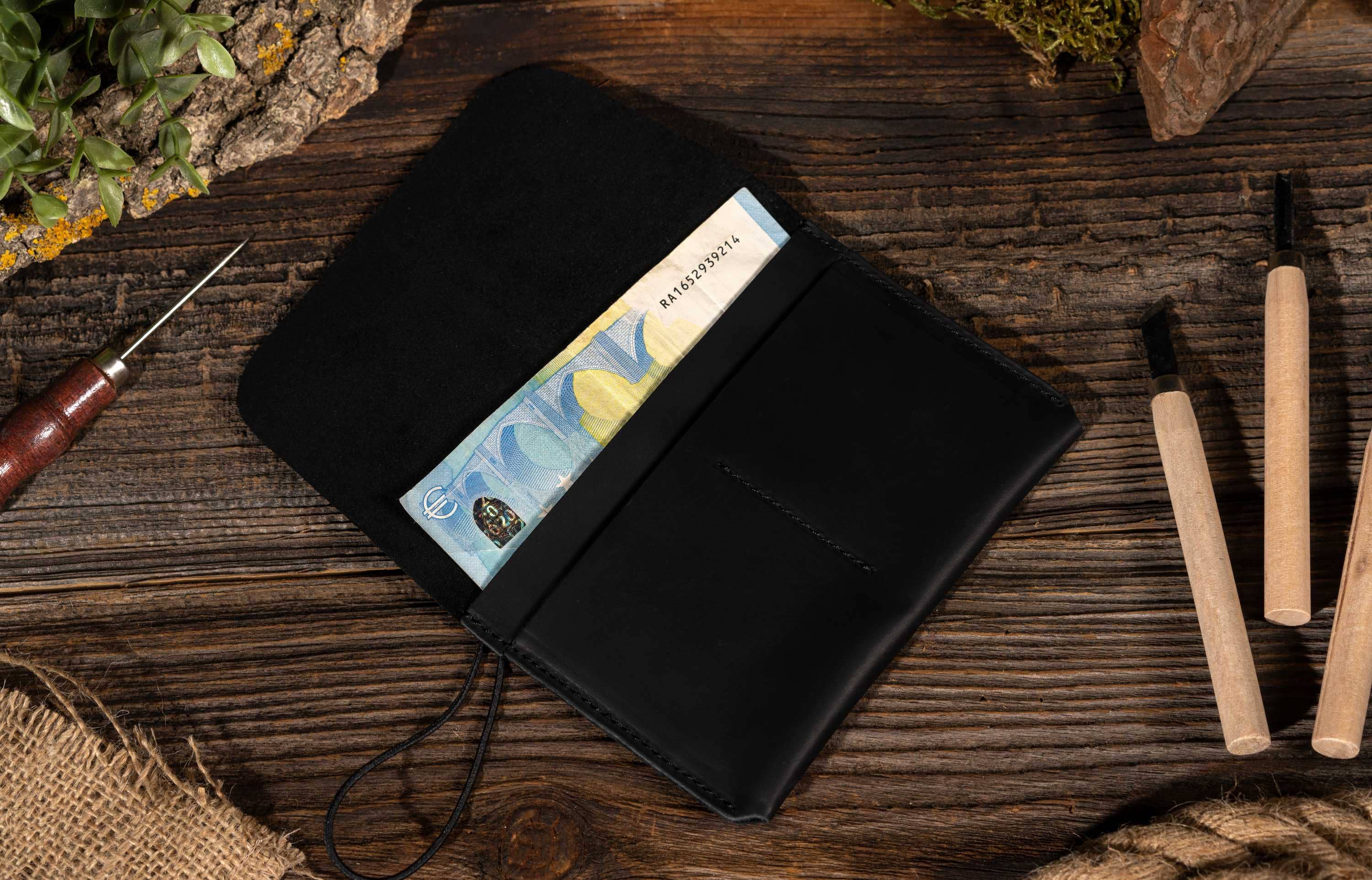 American Leather Goods - Wholesale Passport Case - Unisex - Passport Cover, Genuine Leather Passport Holder With Strap0