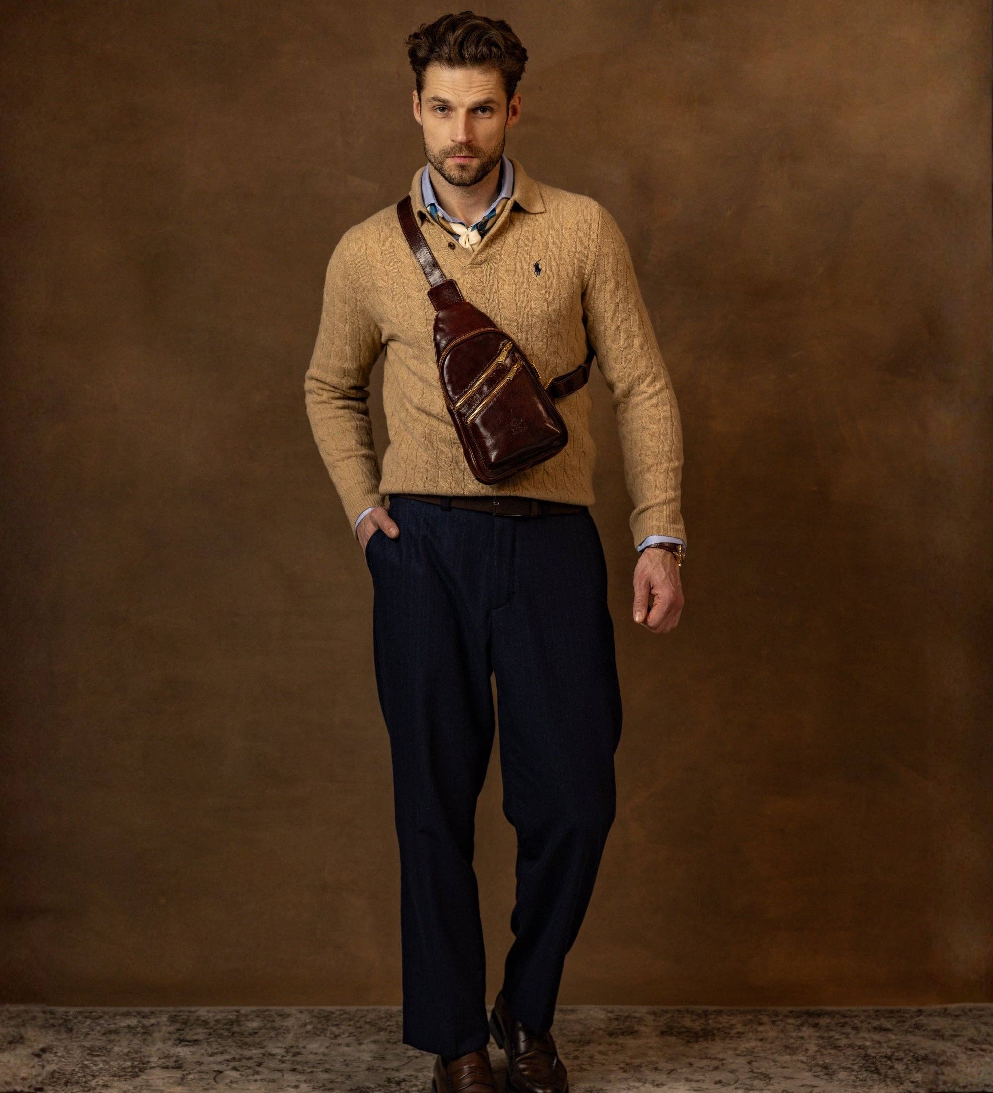 Time Resistance - Wholesale Crossbodytas - Heren - Leren Schoudertas - Catch-222