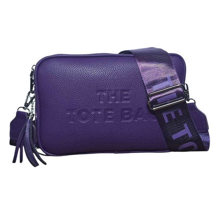 The Tote Bag Camera Style with Canvas Strap Purple 6607 for wholesale by Strathurie