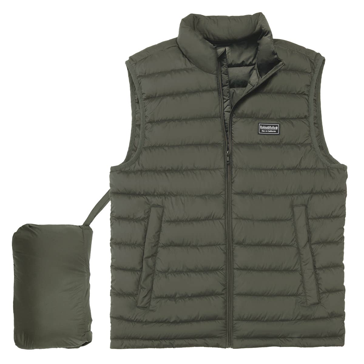 Rokka & Rolla - Wholesale Outerwear Vest - Men's - Men's Packable Puffer Vest Warm Sleeveless Jacket22