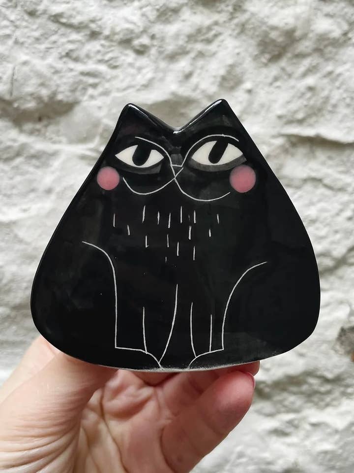 PORTAVELAS DE CERÁMICA - GATO GORDITO para venta al por mayor de Anna Soba