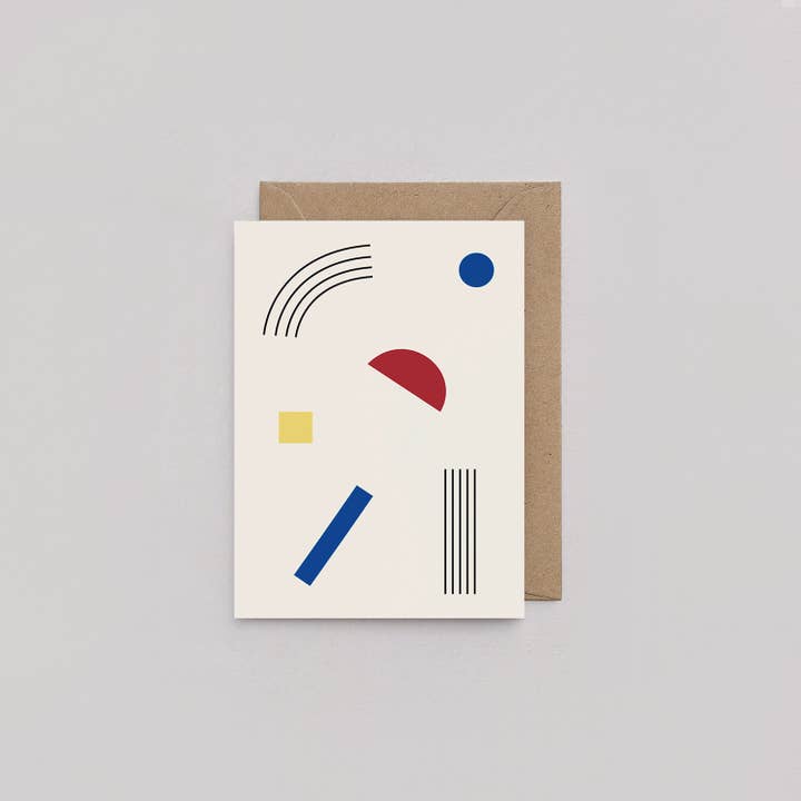 Stripes Card - Primary Colours for wholesale by Amaretti Design