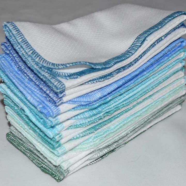 Ginas Soft Cloth Shop - Wholesale Dishcloth - White Birdseye - 11x12 Paperless Unpaper Towels 1 Ply2