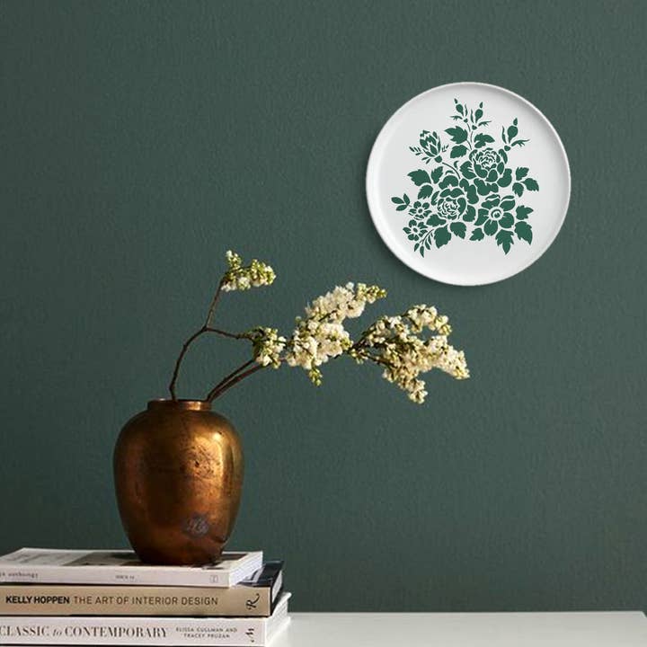 CrafTreat – wholesale Stencil/craft die – CrafTreat Small Flower Stencil for Wall Paintings, Reuseable Floral Stencil Design 12pcs of Small Painting stencil on Wood, Furniture, Canvas, Glass and Other Craft Projects |Flower stencils small 6x6 Inches
