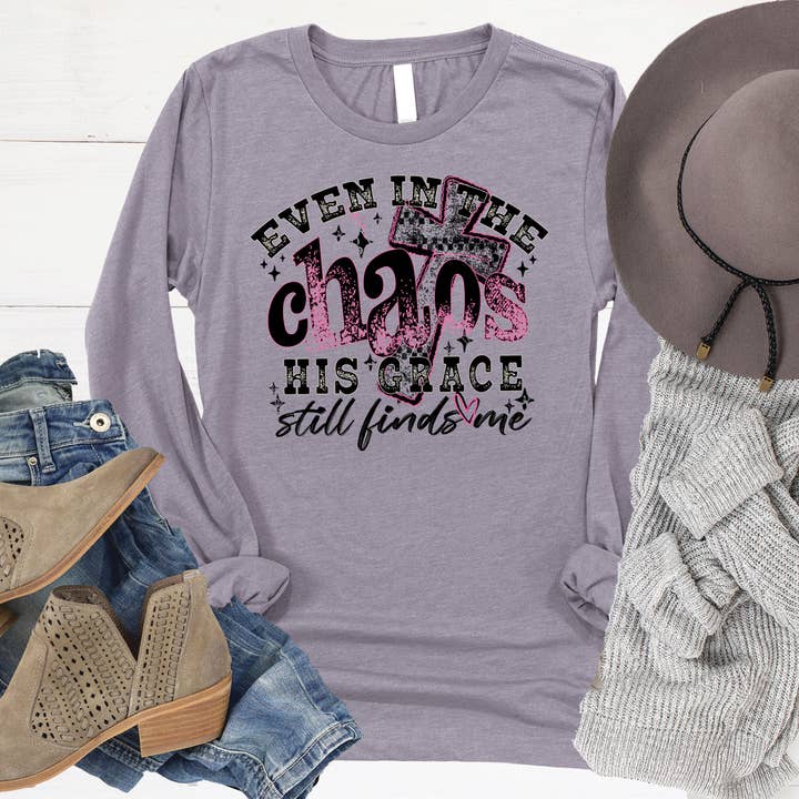 Even in the Chaos Long Sleeve for wholesale by Love in Faith