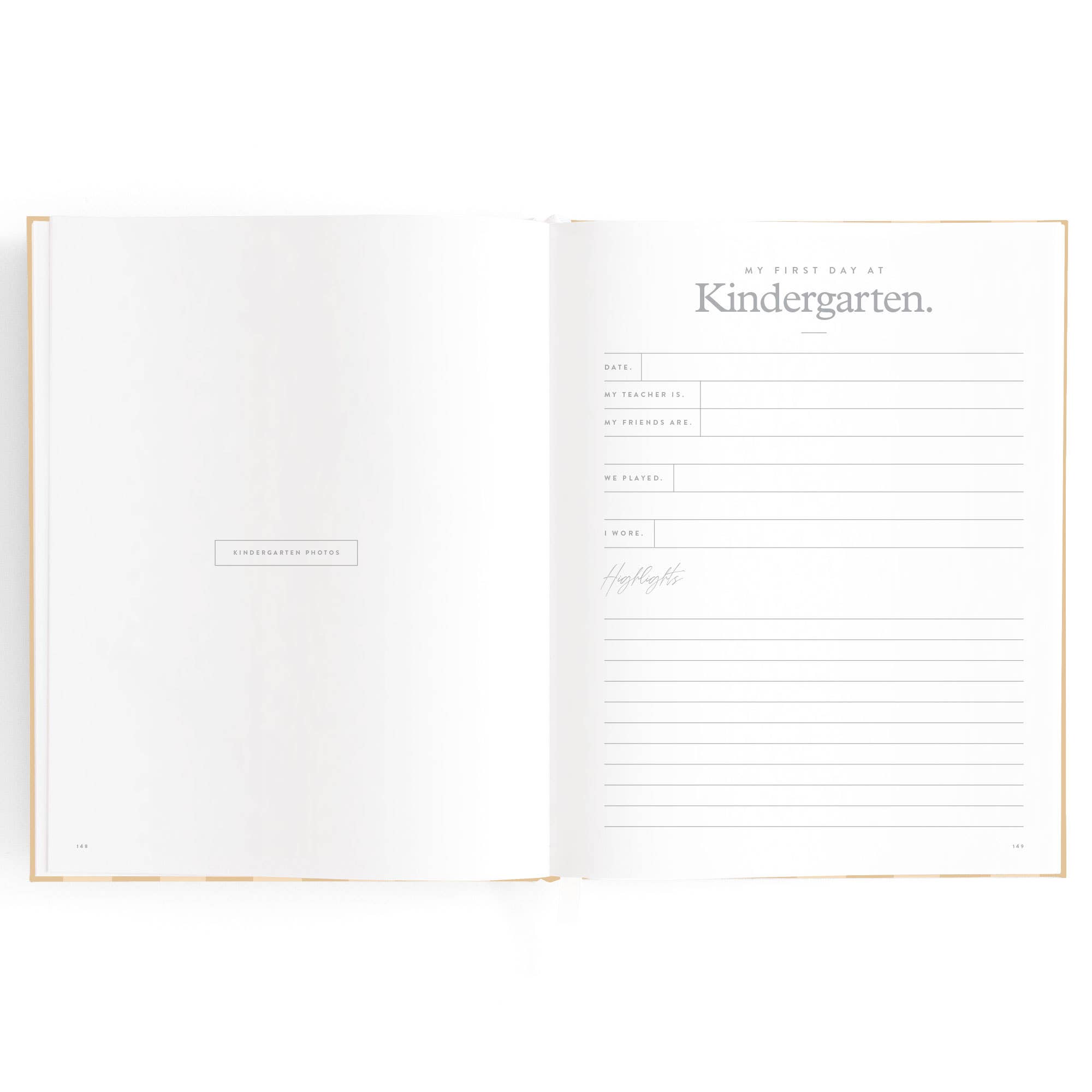 Fox & Fallow - Wholesale Memory book – Child & baby - Baby Book Coffee Stripe6