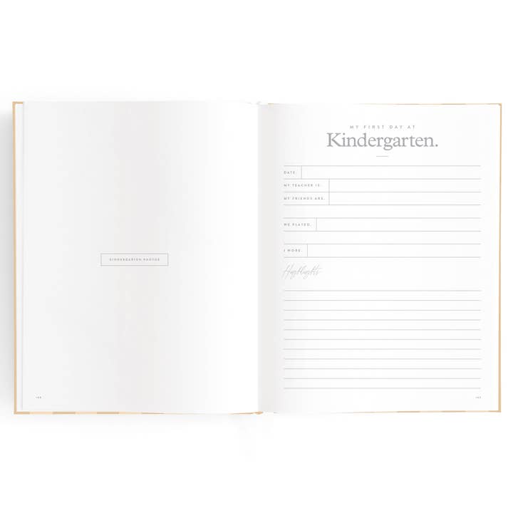 Fox & Fallow - Wholesale Memory book – Child & baby - Baby Book Coffee Stripe6