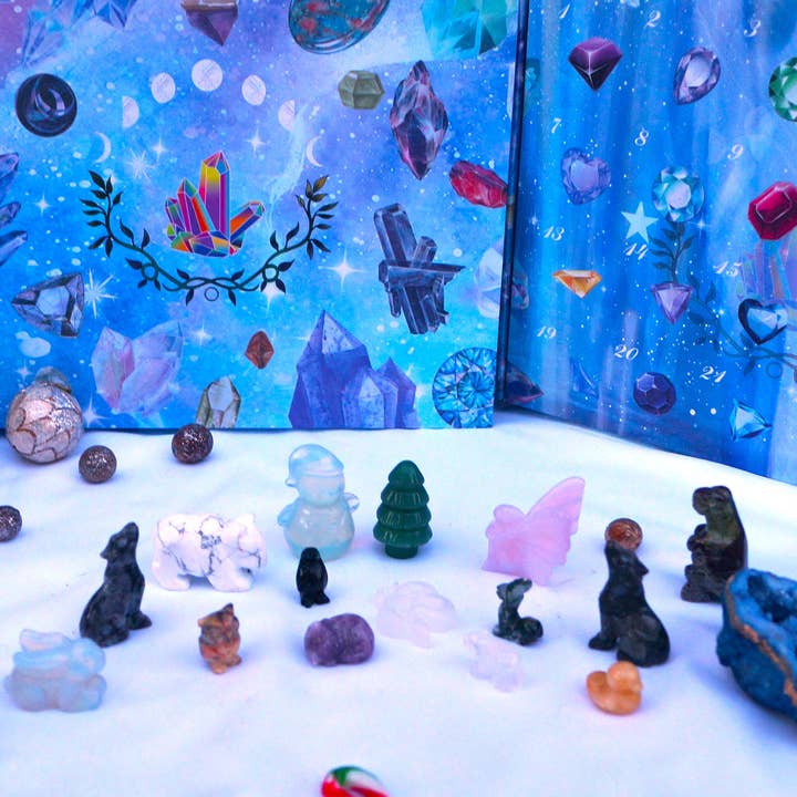 The Crushed Crystal - Wholesale Advent Calendar - 24 day Advent Calendar Crystal shapes Box
