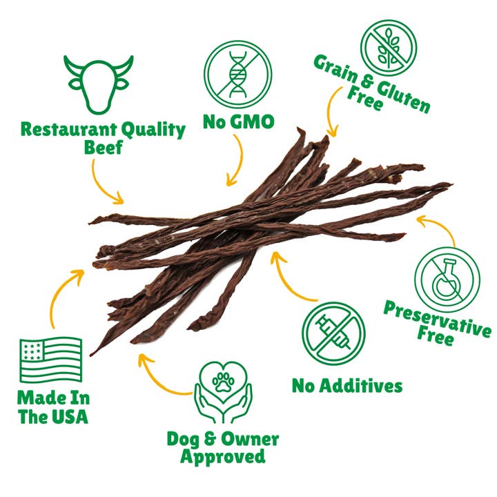 Lucky Premium Treats - Wholesale Pet Treats - Dog - Beef Jerky Straws - Bulk per lb3