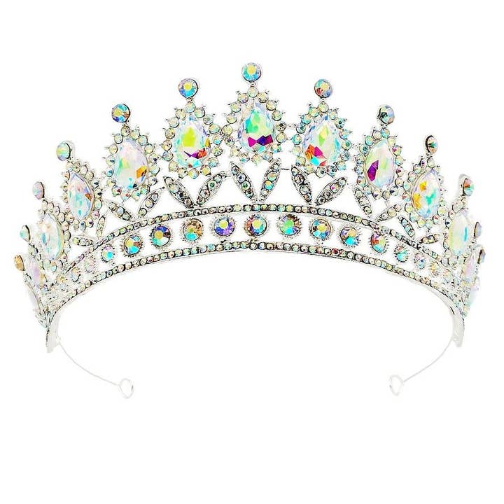 Whole Flowers Shape Rhinestone Tiara for wholesale by Diacly