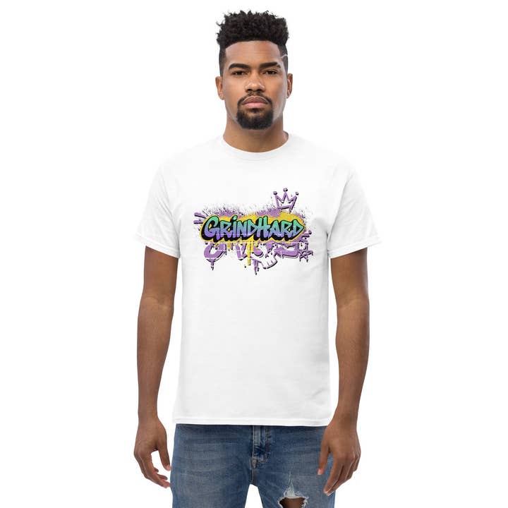 Grind Hard Graffiti Graphic Tee for wholesale by TheStashHouse