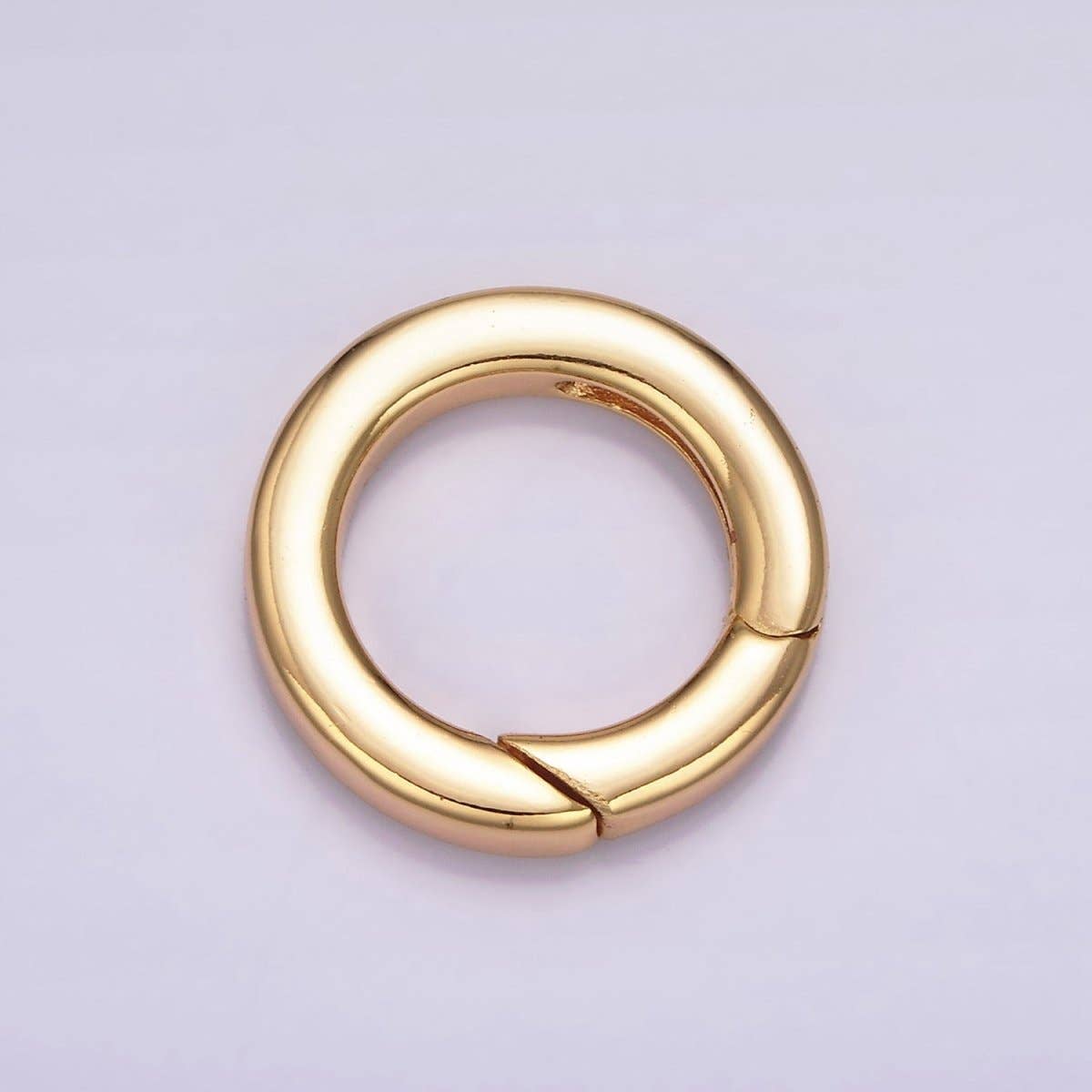 Aim Eternal - Wholesale Craft Supplies - 18K Gold Filled Push Gate Ring Charm Holder Bail for Charm Jewelry Kit Supplies For DIY Jewelry Making | Z-492 - Z-4975