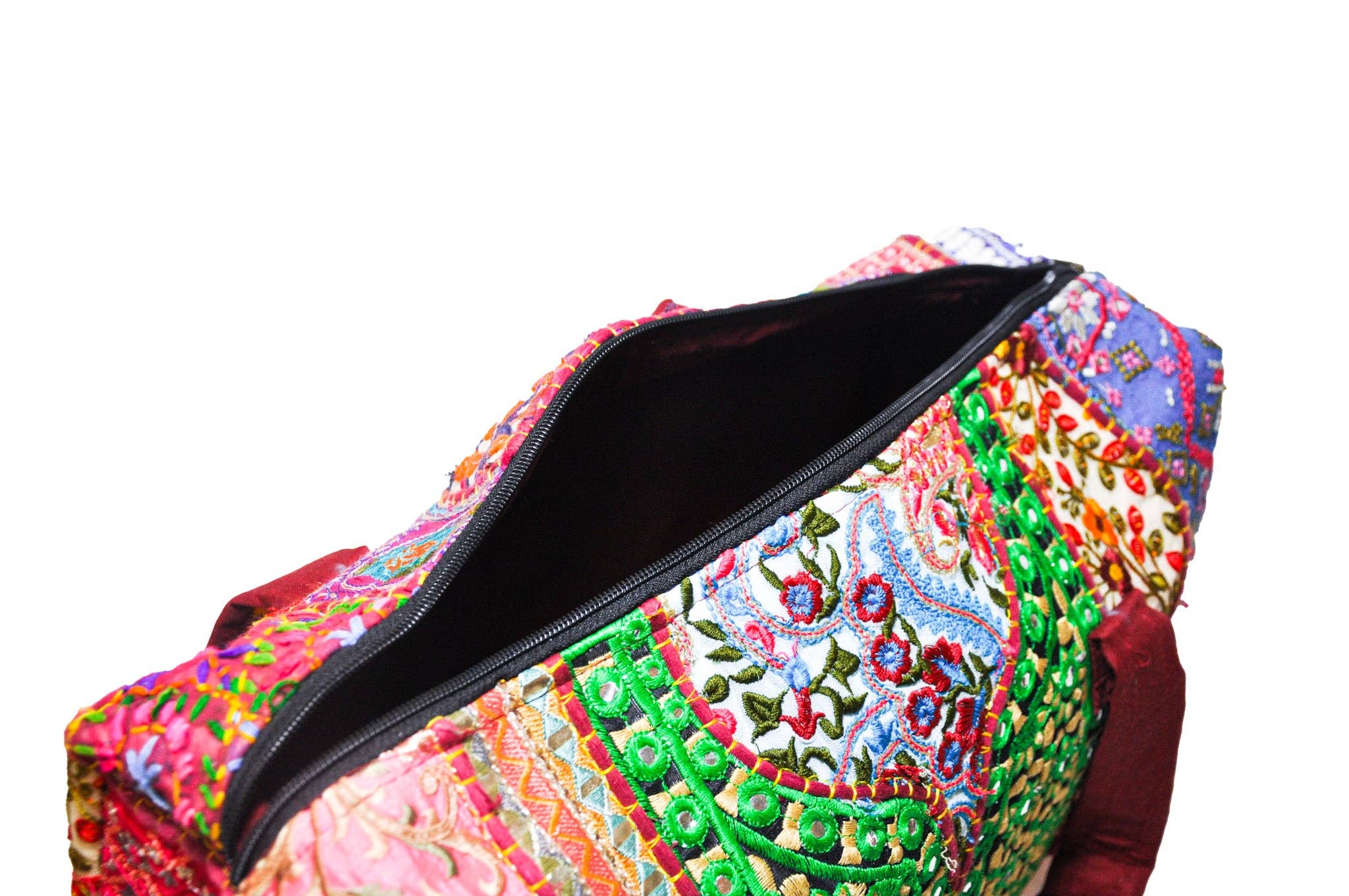 Zumki - Wholesale Weekender Bag - Women's - Dahlia Embroidered Patchwork Cotton Duffle Bag12