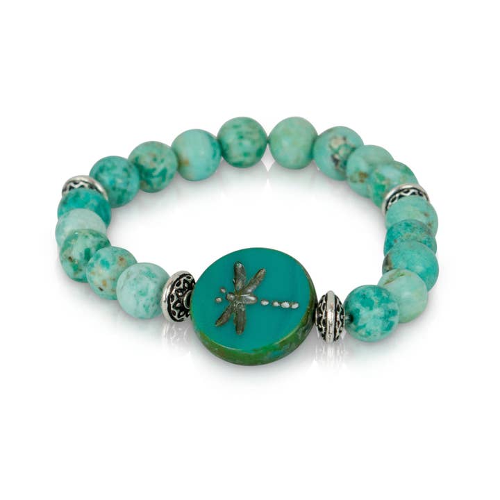 Peruvian Turquoise Dragonfly Bracelet for wholesale by Sacred Celebrations