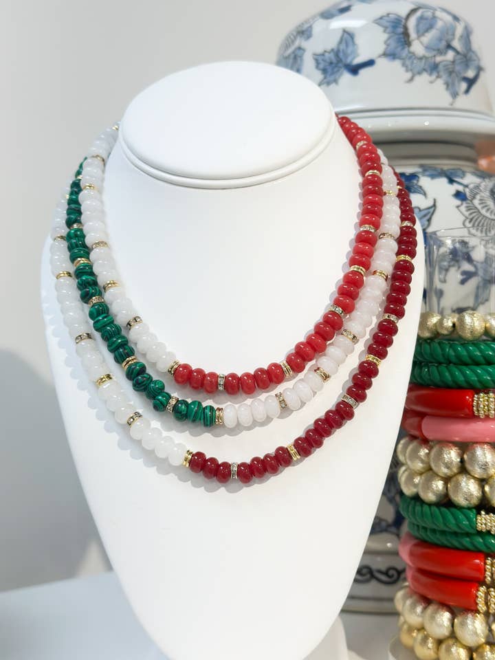 Mia Holiday Beaded Necklaces for wholesale by The Sandy Pearls
