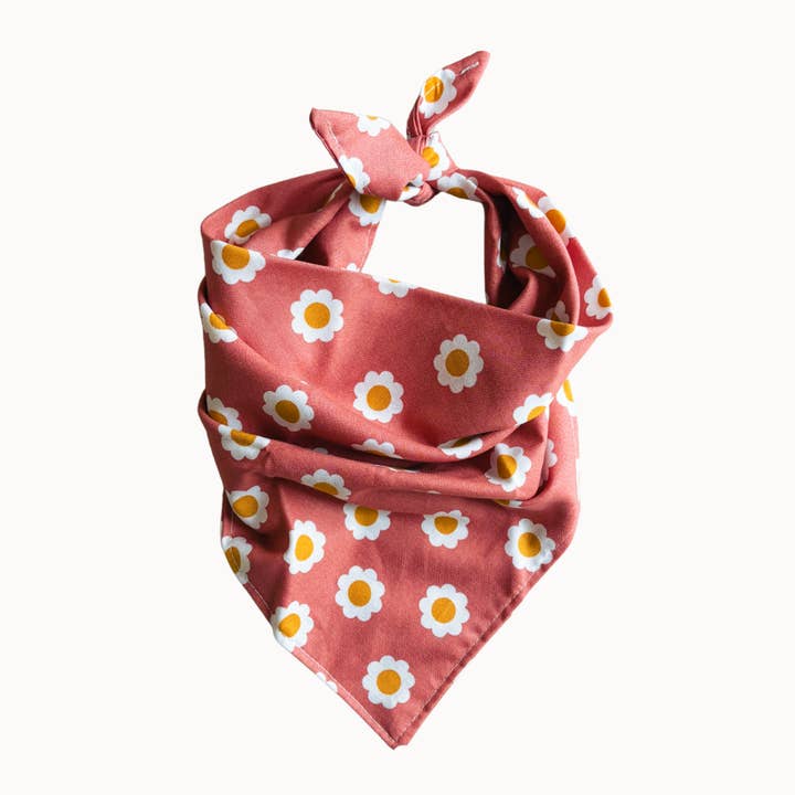Daisy Dog Bandana | Retro Flower Spring Pink Pet Accessory for wholesale by Camp Hound