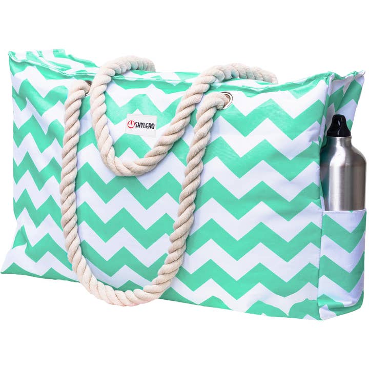 Beach Bag and Pool Bag | Waterproof | Turquoise Green Turtle for wholesale on Faire