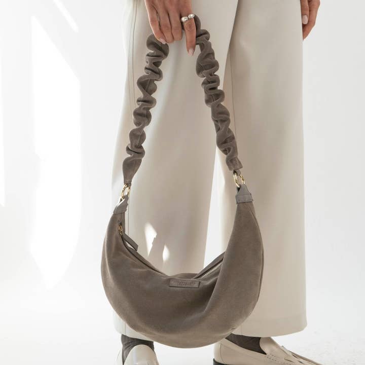 MOON BAG moonbeam grey - light gold for wholesale by TIEFENBACHER LEHMANN