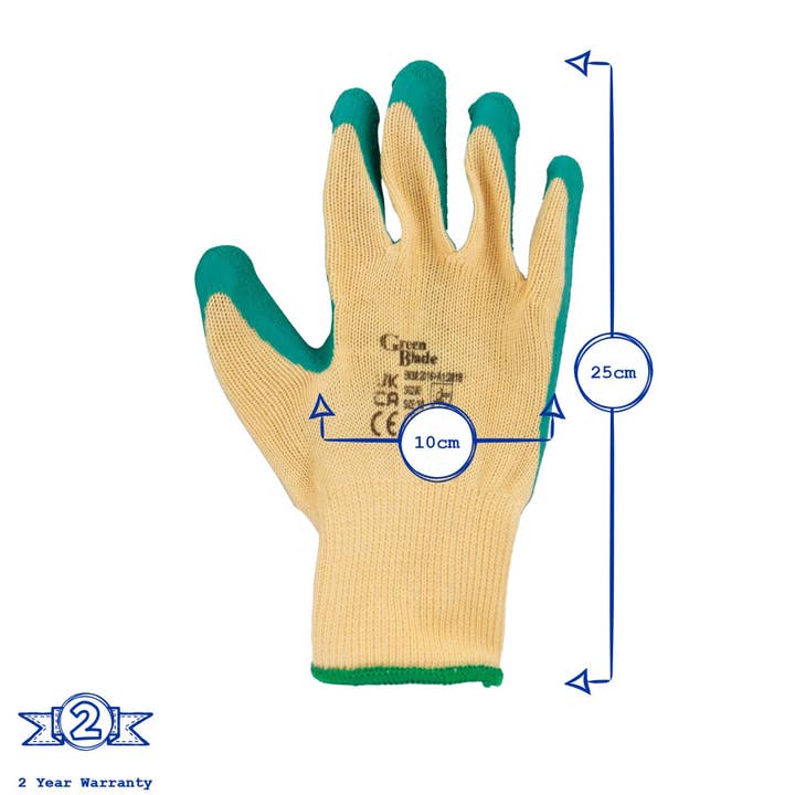 Rinkit Ltd - Wholesale Garden Gloves - Extra Large Latex Gardening Gloves - By Green Blade1