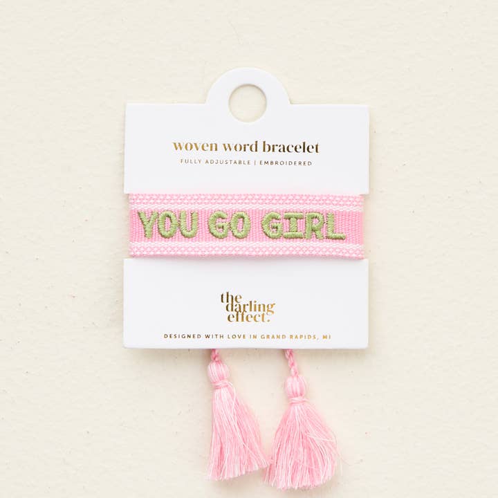 Woven Bracelet - You Go Girl for wholesale by The Darling Effect