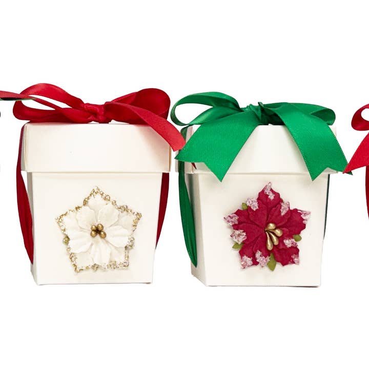 Seda France Candles - Wholesale Jar/Filled Candle - Mini Red & White Poinsettia Candles - Assorted set of 120