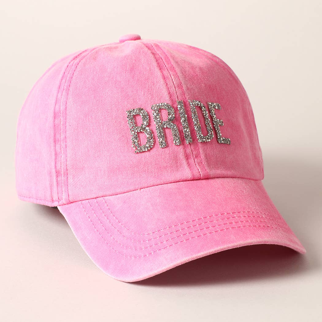 Fashion City - Wholesale Baseball Cap - Women's - Bride Glitter Letter Patch Baseball Cap7