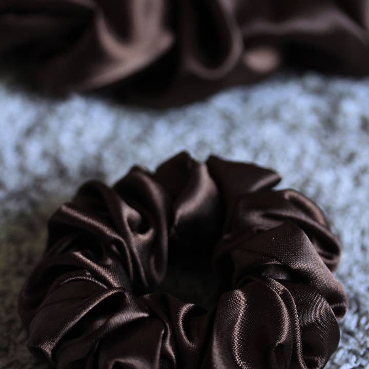 Esmée AccessoriesNco - Vente Chouchou – femme - Chouchou en satin Marron Chaud - CLEMENCE Standard2