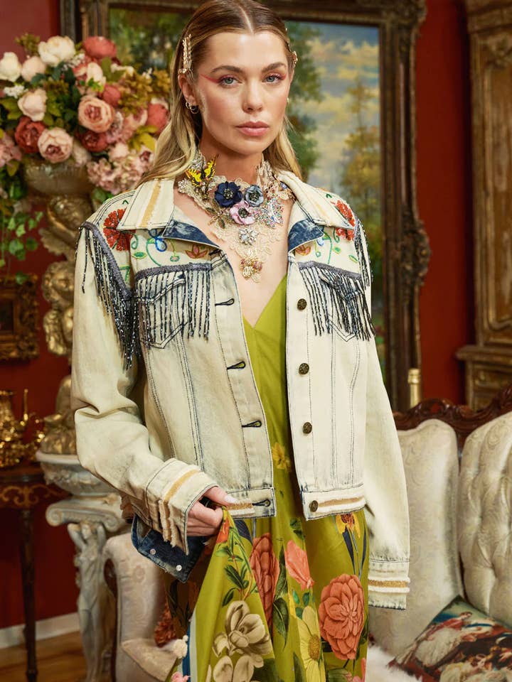 Country Queen Embellished Denim Jacket for wholesale on Faire17