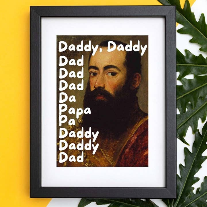 Altered art father's day daddy print for wholesale by Lelloliving