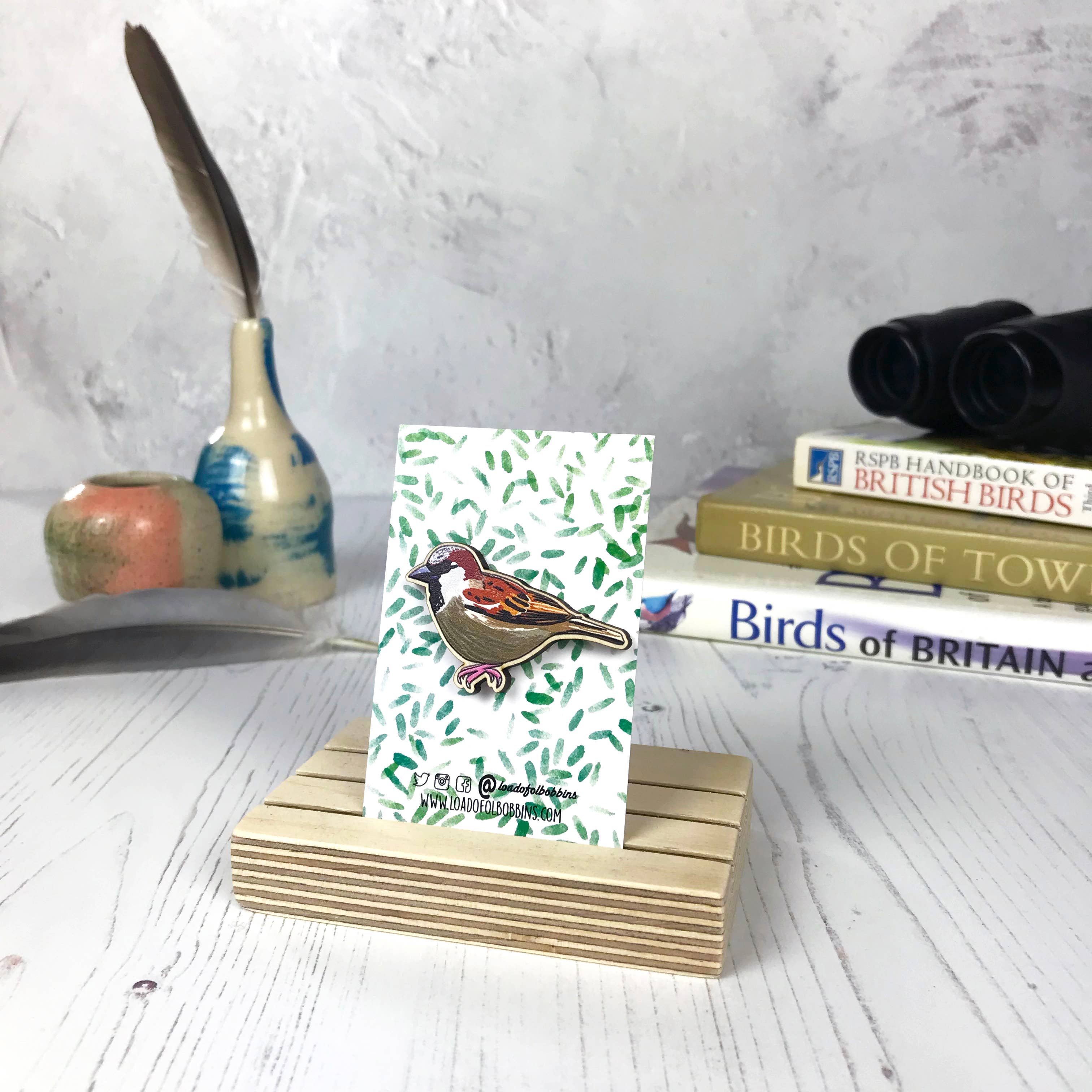 Loadofolbobbins - Wholesale Lapel Pin/Button - Sparrow Bird Lapel Pin2