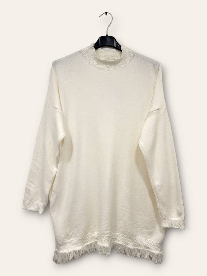 C'MELODIE - Wholesale Knit Sweater - Women's - Plus Size - Oversized Sweater with Fringes2